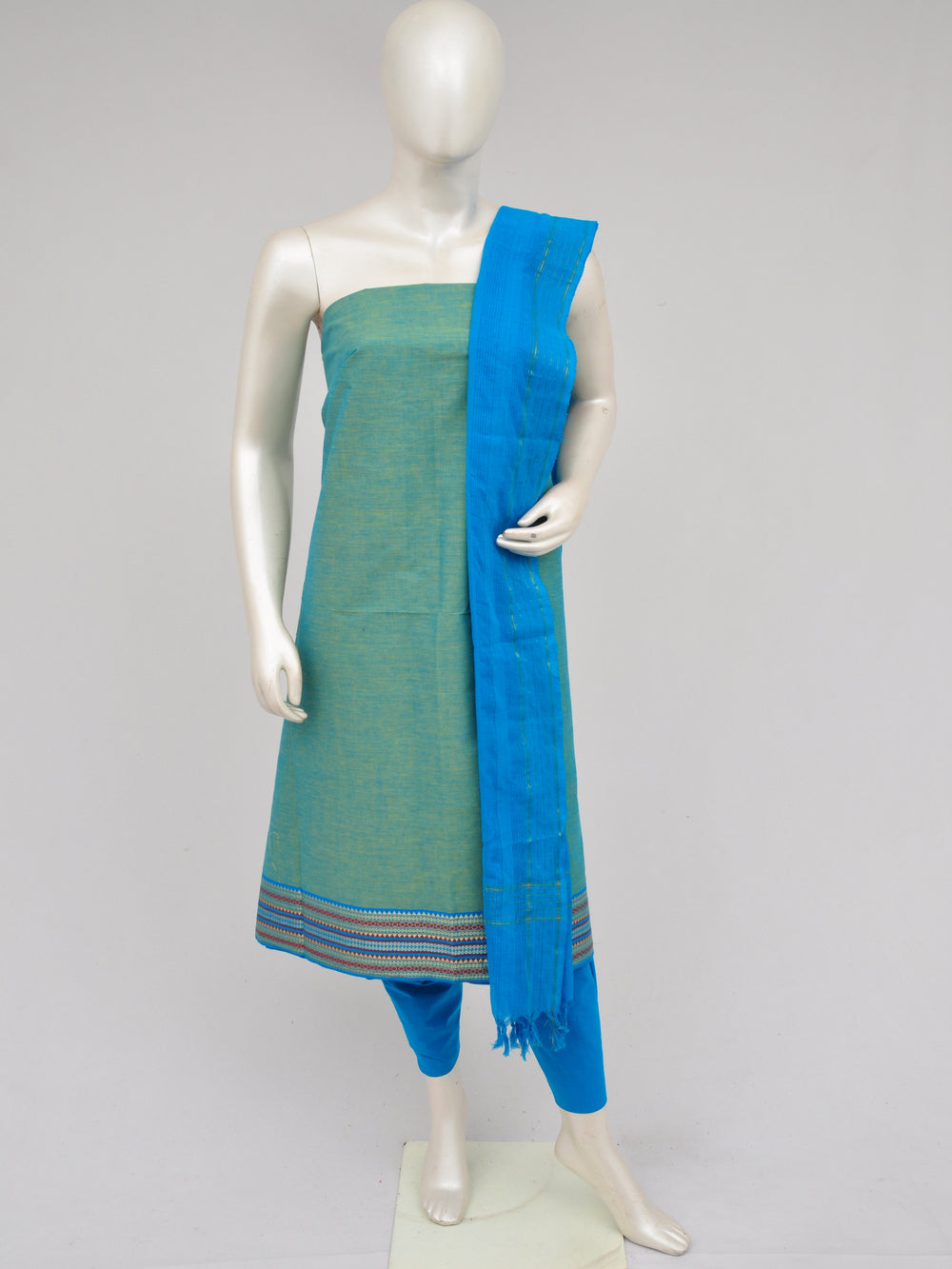 Zari border dress material [D60914031] - DressesForWomen.IN