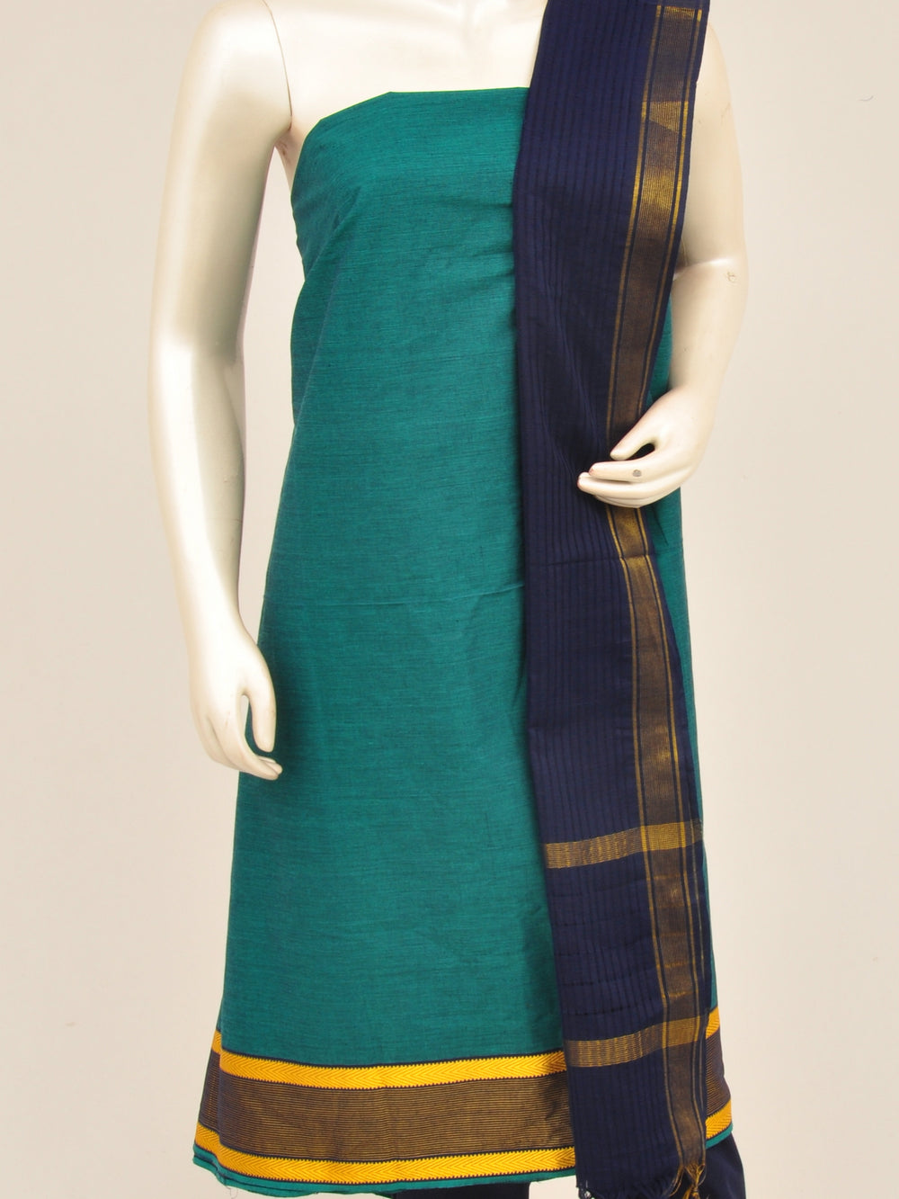 Zari border dress material [D60914033]