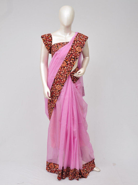 Supernet Kalamkari Patch Designer Saree [D70923003] - DressesForWomen.IN
