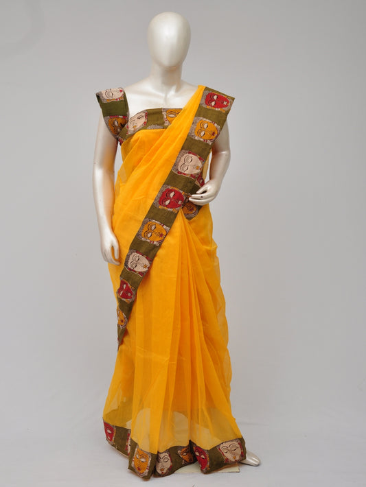 Supernet Kalamkari Patch Designer Saree [D71015002]