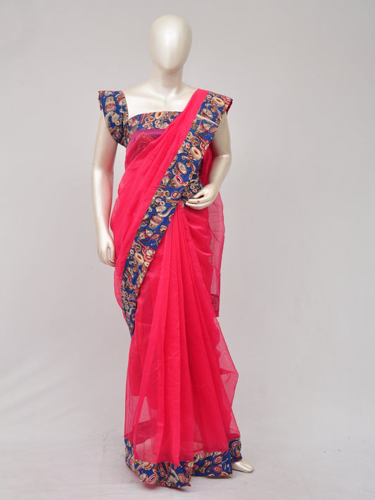 Supernet Kalamkari Patch Designer Saree D71027079]