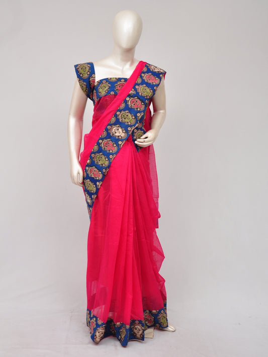 Supernet Kalamkari Patch Designer Saree D71027080]